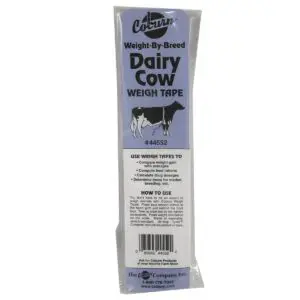 Weight-By-Breed Dairy Cow Weigh Tape