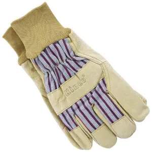 Pigskin Leather Knit Wrist Glove