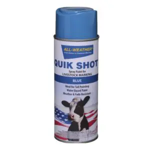 QUIK SHOT Spray Paint (Inverted Tip) , (12 oz) , (Blue).