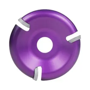 Carbide Disc (round) , (4 in) , (3 slot) , (purple) .