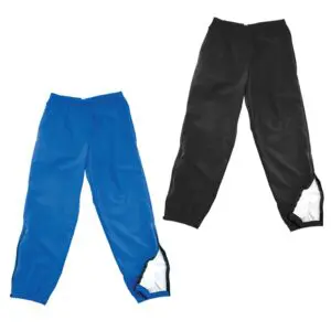 Waterproof Pants black and blue colors.