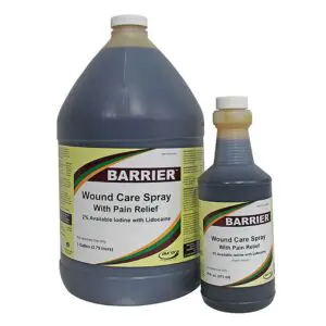 BARRIER® Wound-Pain Relief 16 oz and 1 gal sizes.