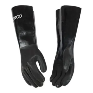 Smooth PVC Coated Glove 18 inches in black.