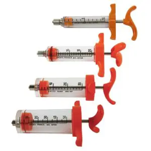 Syringe 10ml, 20ml, 30 ml and 50ml sizes.