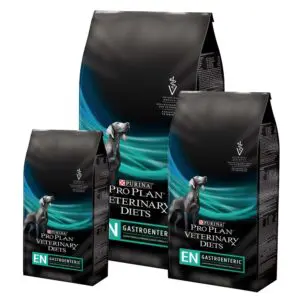 EN Gastroenteric Dry Dog Food 6, 18, and 32 pound size bags.