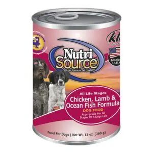 Nutri Source Chicken, Lamb & Ocean Fish Canned Dog Food 13 oz , 12 ct.