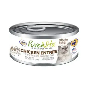 PureVita Grain Free Canned Cat Food (chicken) , (5.5 oz) , (12 ct).