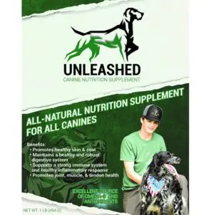 Unleashed Canine Supplement, front label