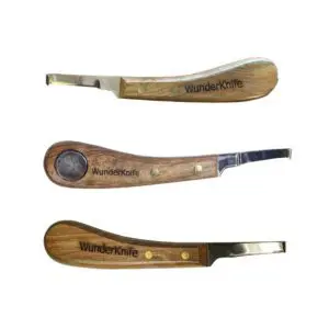 Straight blade hoof knife with wood handle all types and sizes