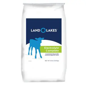 Electrolyte complete for calves by Land O Lakes.