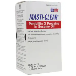 Masti-Clear Penicillin G procaine lactating cow mastits
