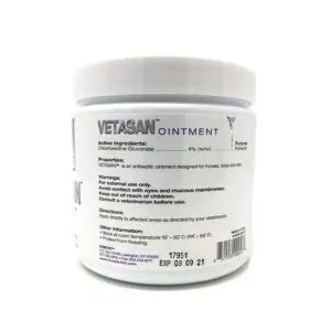 kinetic vet vetasan ointment back of jar