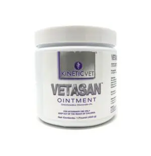 kinetic vet vetasan ointment front of jar