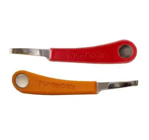 Straight Blade Plastic Hoof Knife with Plastic Handle red & orange